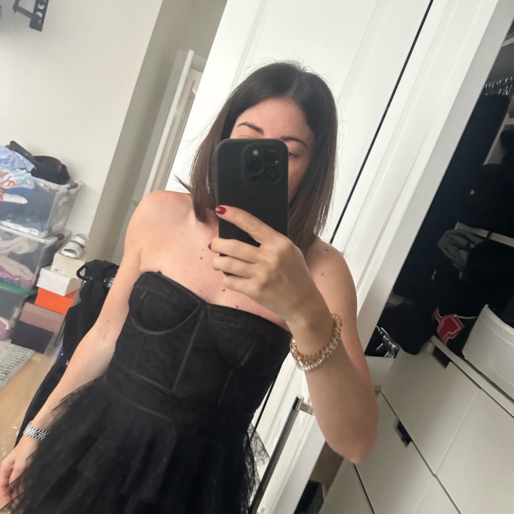 Jill Stuart Black Strapless Dress